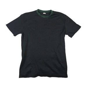 Subway Employee Shirt Adult Size Small Y2K Black‎ Green Logo Short Sleeve